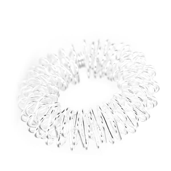 Spikiga Sensoriska Fingerringar Fingermassage Stresslindrande Smärtterapiringar för Barn Vuxna Silver