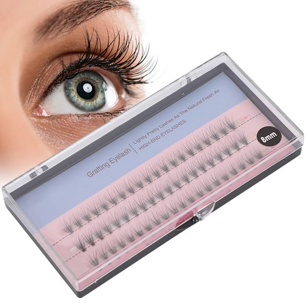 60 kpl Yksittäisiä Tekoripsiä Ryhmiä 0.05mm Tekoripsien Pidennysväline 8mm