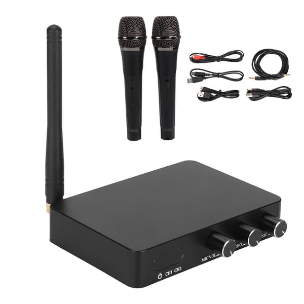 K2 Trådlöst Mikrofonsystem Professionell FM VHF Sladdlös Dynamisk Mikrofon för Hem Karaoke Möte Fest DJ Bröllop
