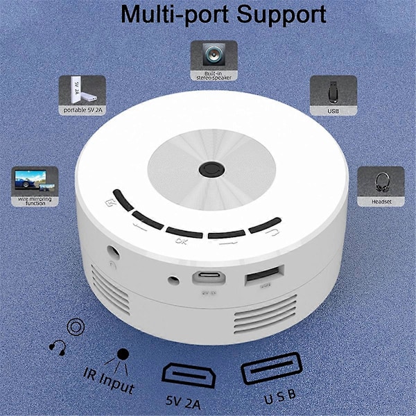 YT200 Mini Projektor LED Hjemme Media Player Audio Bærbare Projektorer