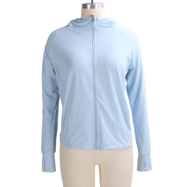 Naisten aurinkosuojatakki UPF 50+ ulkona hengittävä pitkähihainen UV-suojahuppari (sininen) (XL/2XL)