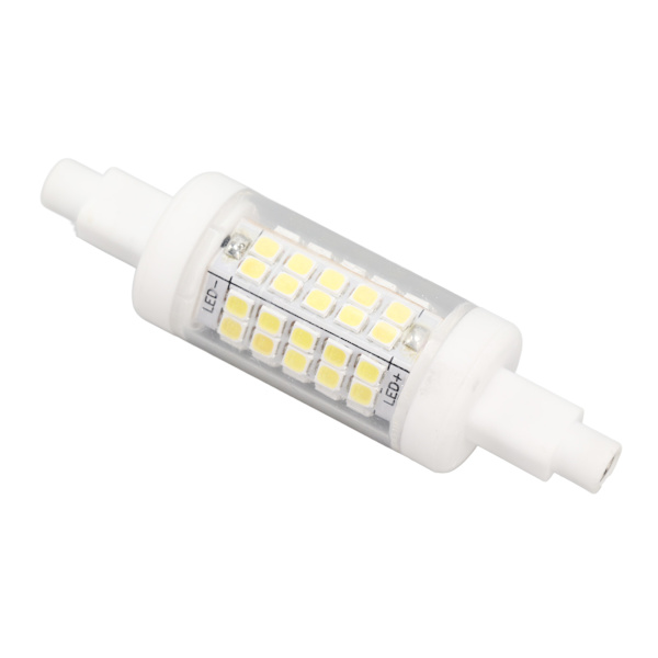 R7s LED-lampa 80 mm 5 W dubbeländad strålkastare med 60 LED 6000 K vitt ljus majsbelysning för utbyte 220 V