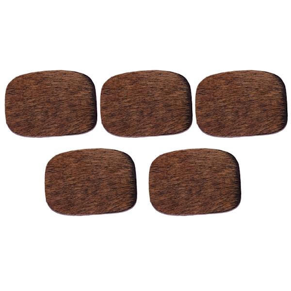 5 stk Bueskyting Pilstøtte Lim Silent Bue Stick Plate Kuskinn Utendørs skyting Tilbehør Brun