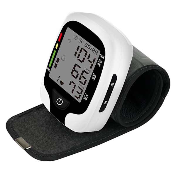 Wrist Blood Pressure Cuff Household Automatic Adjustable Blood Pressure Meter Monitor White