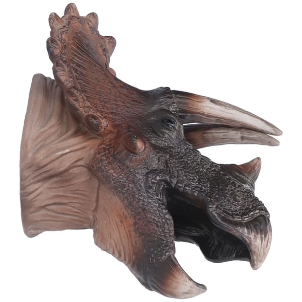 Triceratops-docka i gummi, giftfri, hållbar, handmålad, Triceratops-handdocka