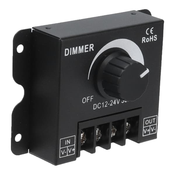 30A LED lysdæmper PWM Unicolor enkeltkanal justerbar dæmpningscontroller DC 12V‑24V