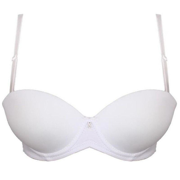 Justerbar Sexy Push-Up BH til Kvinder - Tyndt Undertøj 70 75 80B Kop - Blanco