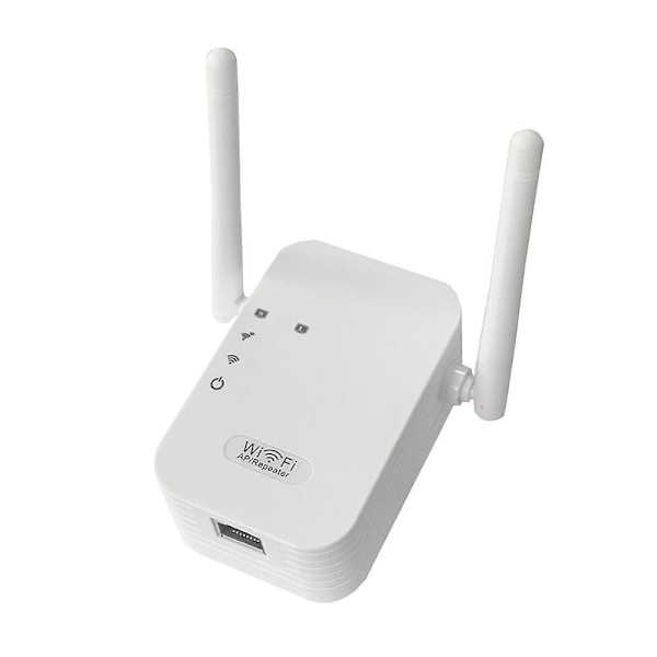 Dubbelbands Trådlös Repeater: Förstärk WiFi-signalen, 2800 kvm Täckning, 35 Enheter, Gigabit Ethernet-port (2 st)