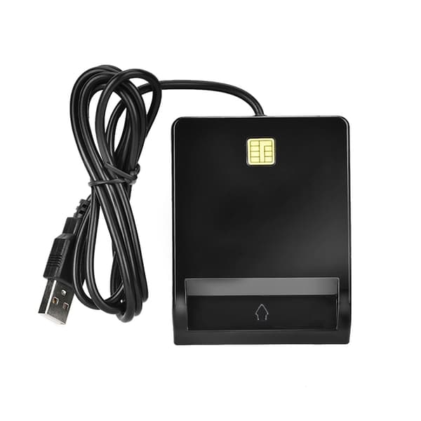 Smart Card Reader för ID CAC DNIE ATM IC SIM Bankkort Klonare Anslutning för Windows
