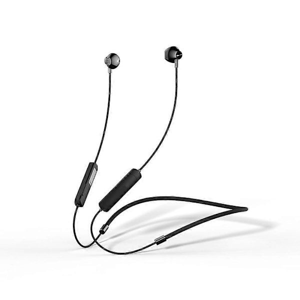 Langattomat urheilukuulokkeet, N18 Bluetooth-kuulokkeet niskapannalla, Bluetooth-kuulokkeet melua vaimentavalla mikrofonilla, 20 tuntia IPX6 vedenpitävä, musta