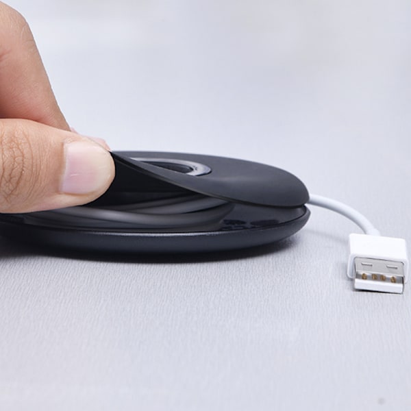 2 in 1 -katseluasema kannettava kaapeli varastoitava monitoiminen kaapelikela IWatchille musta