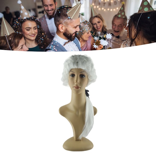 Advokatperuk Professionell Bekväm Domare Skådespelande Peruker för Bal Maskerad Cosplay