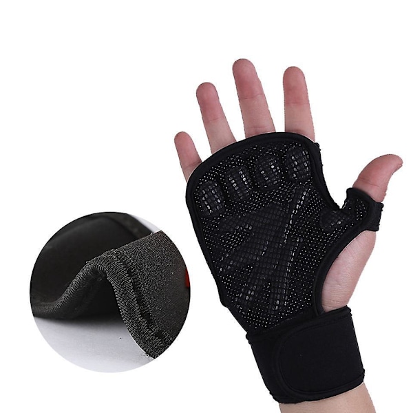 Träningshandskar med Handflateskydd och Handledsstöd för Män och Kvinnor