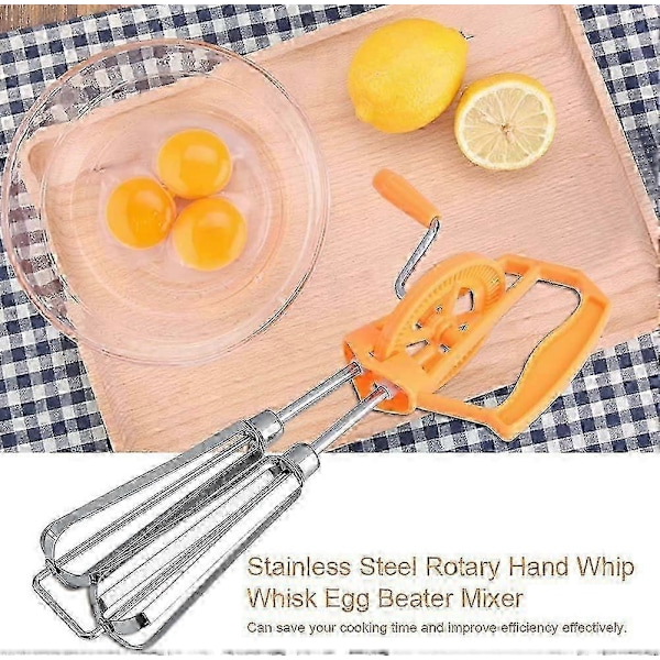 Husholdnings 10 tommer rustfrit stål håndmixer (hvid) 1 stk
