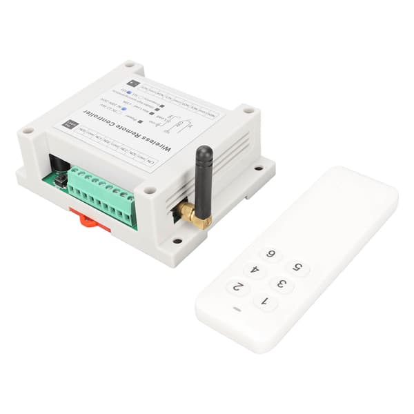 Fjernkontrollmodul 6-kanals relékontrollerbryterkort 433MHz AC 100‑265V