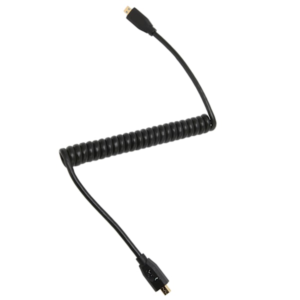 Micro HD Multimedia Interface Kabel Han til Han 8K 60Hz Spiralkabel til HDTV Digitalkamera Tablet