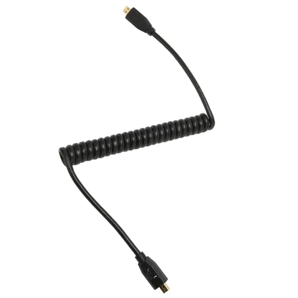 Micro HD Multimedia Interface-kabel hane till hane 8K 60Hz spiralkabel för HDTV digitalkamera surfplatta