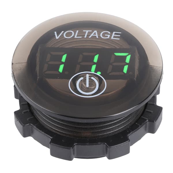 Universal LED DC Digital Voltmeter Spændingsmåler Bilbatterimåler 12‑24V M/ Touch SwitchGrøn