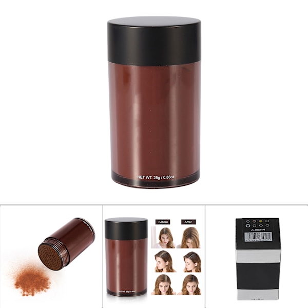 Minnow Kvinder Mænd Skaldethed Concealer Fortykkelse Hårfibre Pulver Auburn