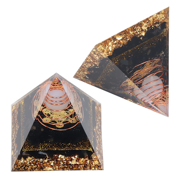 Orgone Pyramid Dekorativ Balanserande Energi Power Sten Pyramid Ornament för Yoga Meditation Sovrum