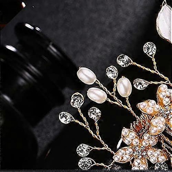 Hårkam Diadem - Blomma Bröllop Kristall Brudhår Smycke Brudhår Accessoarer Hårkam