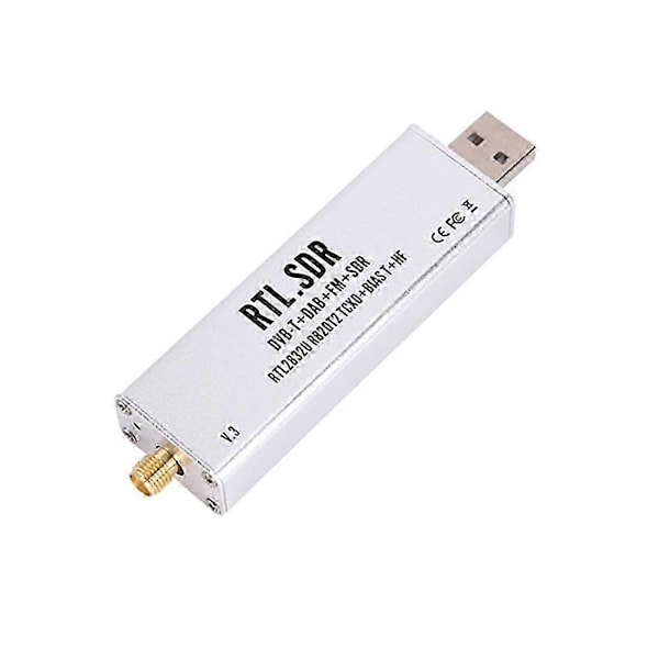 RTL SDR Mottagare V3 RTL2832U 0.1MHz-1.7GHz TCXO SMA Mottagare med Antenn