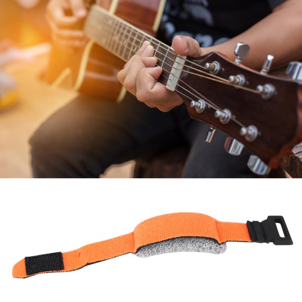 Instrument String Muter Noise Reducer Dampener Universal Passer til 7-strenget guitar 20 cm (orange)