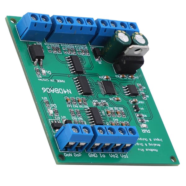 Analog-til-digital-modul RS485 8-kanals ADC DAC-omformer N4DBA06 IO-kort DC 12V