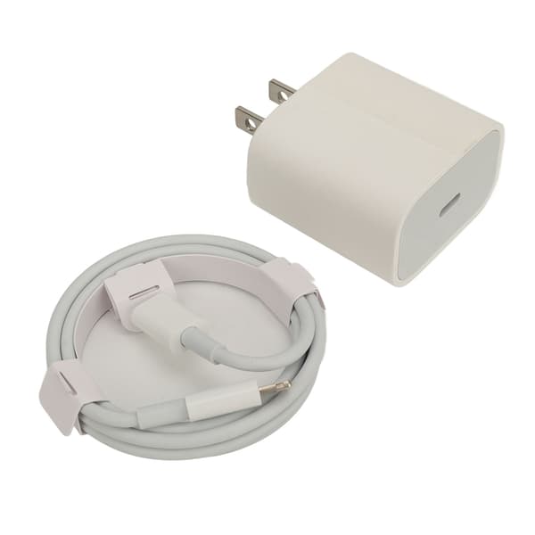 PD 20W hurtiglader med 1m ladekabel for iPhone-telefon US-plugg 100-240V