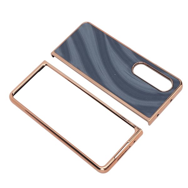 Telefonfodral Nano Galvanisering Reptålig Galaxy Textur Fällbar Telefonskyddande Skal för Samsung Galaxy Z Fold 4 Blå