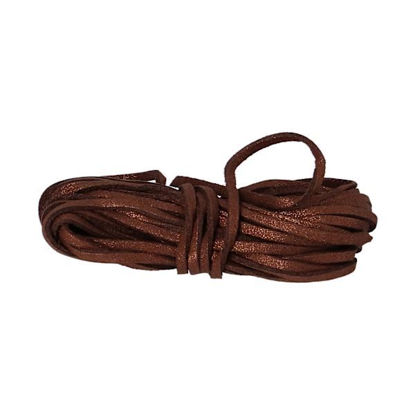 Fløjlsreb Dobbeltsidet Funklende Nylon til DIY Halskæde og Armbånd 5 Meter (Brun)