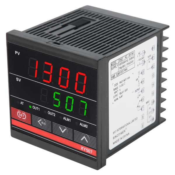 Intelligent PID Temperaturregulator Industriel Varme Kølerelæ XY507 100‑240VAC