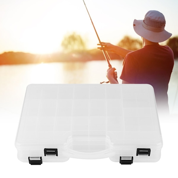 Fly Lure Box kalastustarvikkeiden säilytyslaatikko lusikka koukku case kahvalla valkoinen