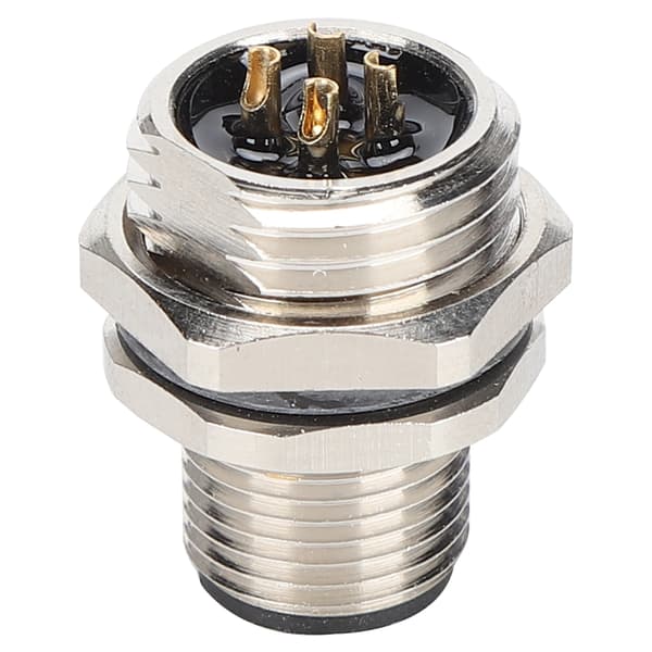 M12BP4 M16 Gjengemontert Panelkontakt M12 IP67 Vanntett Kobling 4-pins Pluggadapter