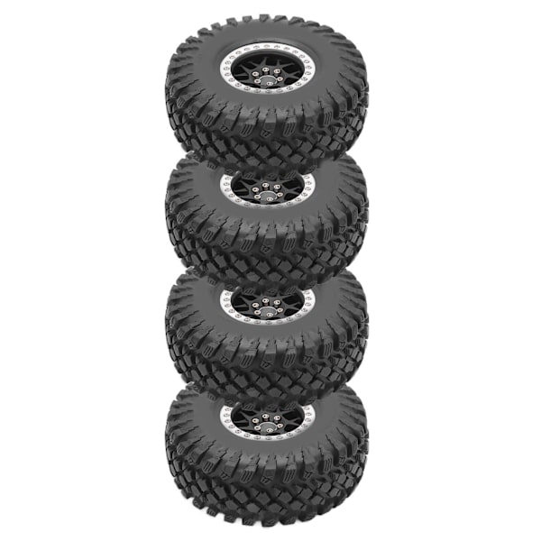 1/10RC dekksimulering av aluminiumsfelger Sterkt grep for 1/10 Scx10 Rr10 Wraith 90048Sølv Svart