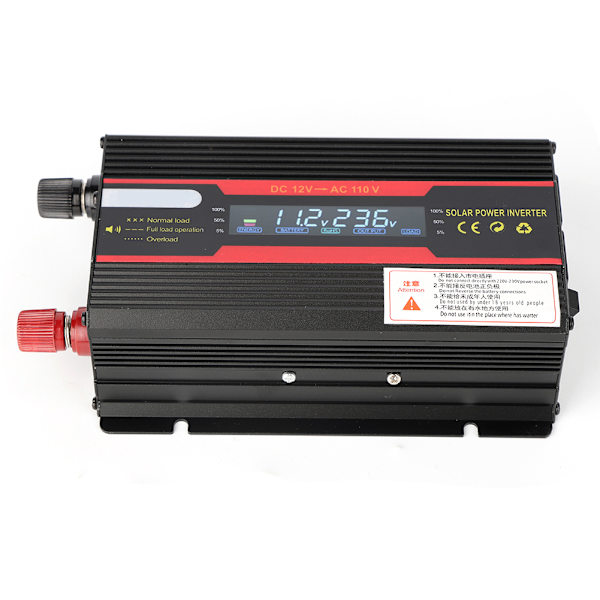600W auton tehoinvertteri muuntaja 12V - 110V LCD-näyttö
