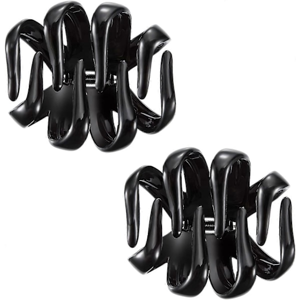 4 Stycken Grip Octopus Clip Spider Hårklämmor Octopus Käkklämmor (8.5cm, Svart)