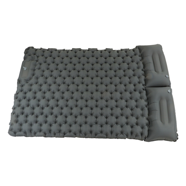 Camping Sovmässa Grå Vattentät Nylon Ergonomiskt Stöd Fotpress 60S Uppblåsbar Sovmässa för Utomhuscamping
