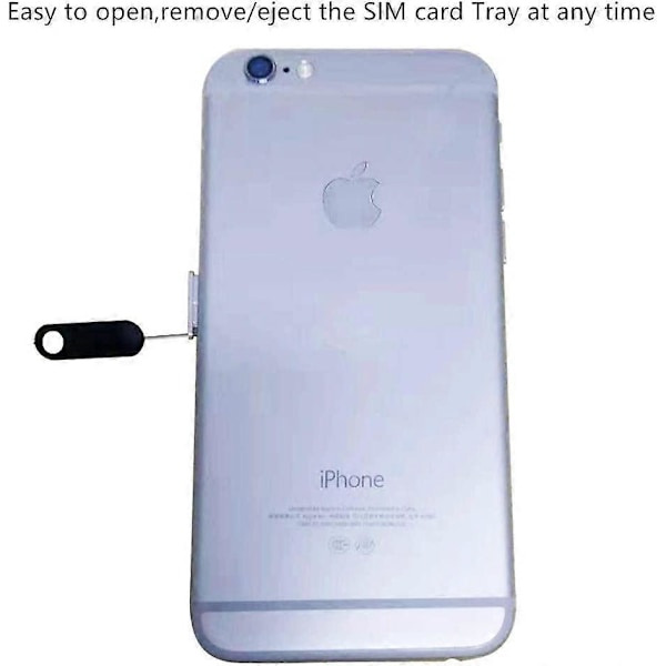 Simkortsverktyg, Sim-stiftutmatare i rostfritt stål med längre nål, passar iPhones, Samsung Galaxy, iPads och andra smartphones