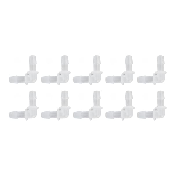 10 st Rörböj Koppling 90 Grader Anslutningsadapter L Form Lika Diameter Plastkopplingar 9.5mm