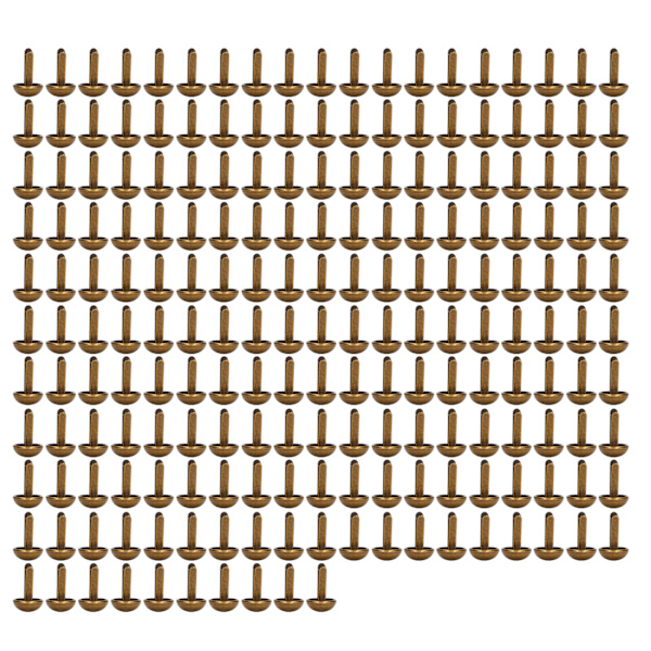 200 st klädselsstift 6 mm brons metallplätering robust blank glänsande enkel installation dekorativa spikar för kläder väskor skor