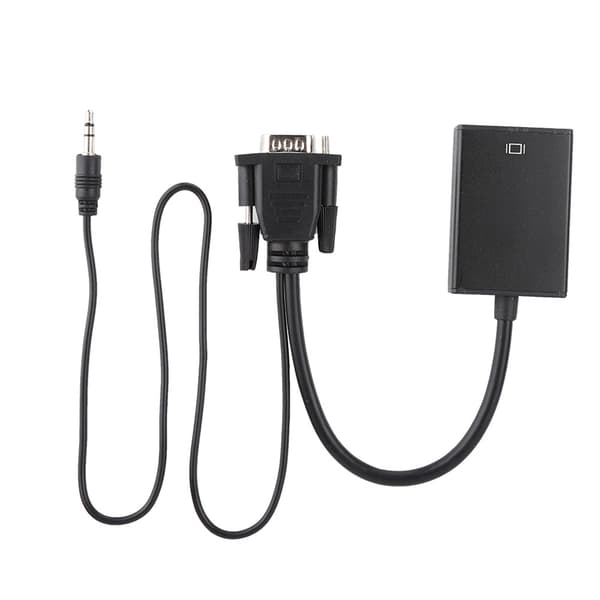 VGA til HDMI-omformerkabel med lyd for projektor PC HDTV 1080P