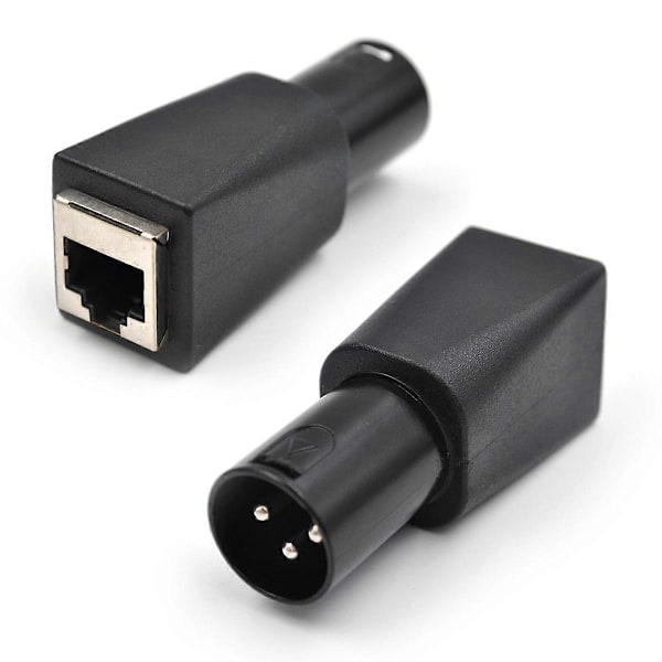 4 st RJ45-kontakt RJ45 Ethernet till 3-stifts XLR-adapter