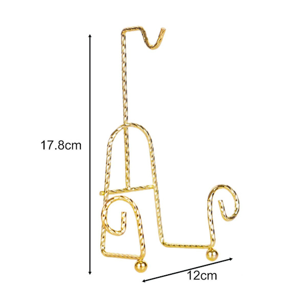 Te-underkop Display Stand Twist Wire Tekop Staffeli til Tallerken Tekande Kaffekrus--