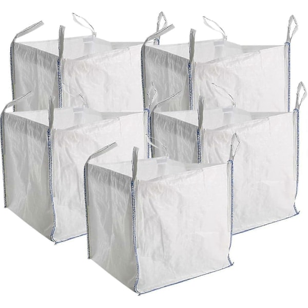 5 X Nye Fibc Bigbags Byggeaffald Haveaffald 1 Ton Jumbo Poser Opbevaringssæk Kraftig - Q36 -JRzd