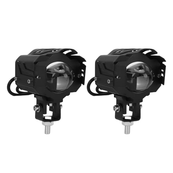 12 til 85V 60W 2 STK Motorcykel LED Spotlight 2 Farve Linse Kørelys til Udendørs Belysning