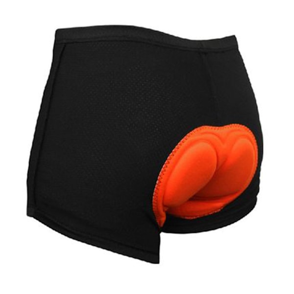 3D-polstret sykkelshorts for menn og kvinner, L-størrelse, oransje, tykkere, pustende sykkelshorts