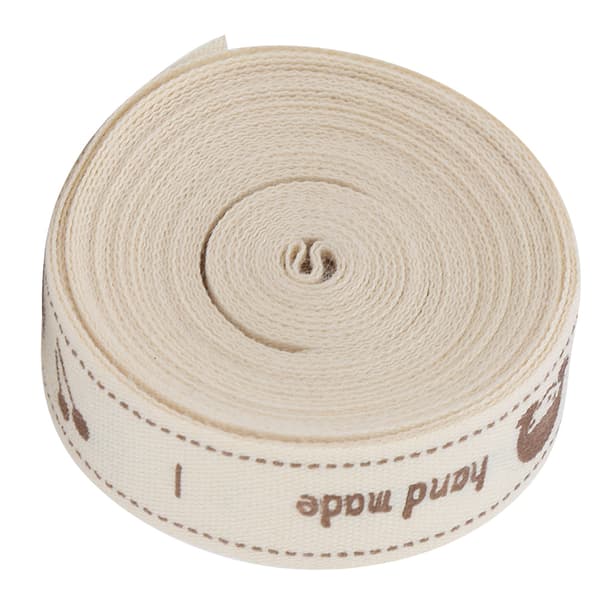 Natur Bomull Handgjorda Typsnitt Band 1,5 cm för Presentförpackning (#2)