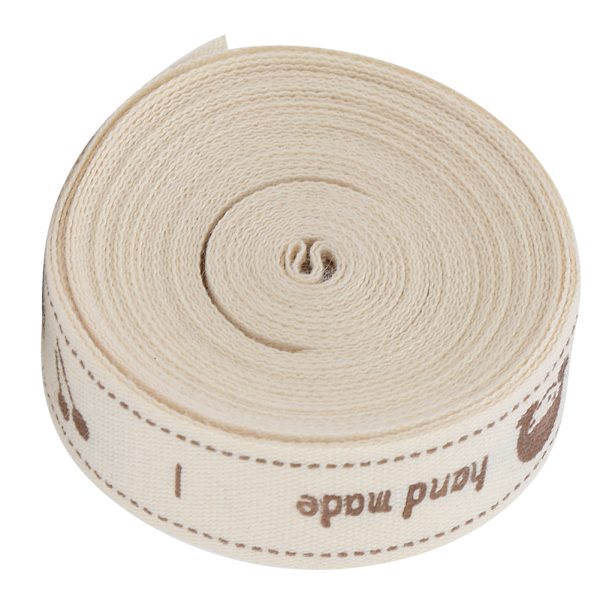 Naturlig bomull handgjorda teckensnittsband 1,5 cm för presentförpackning (#2)