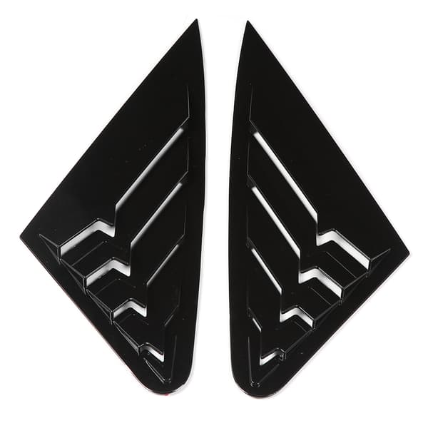 2 st sidoventilationsfönster Scoop Louver Trim Bilmodifiering Passar för A4 B9 2017-2019 Glanssvart